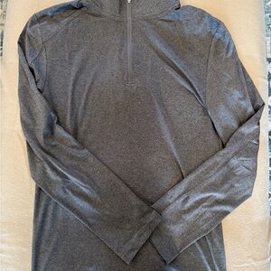 Men's Gray Quarter-Zip Hoodie